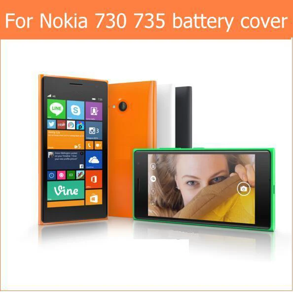 Лучшее качество задняя крышка для Nokia 730 735 корпус батареи Lumia чехол 5 цветов + 1 шт
