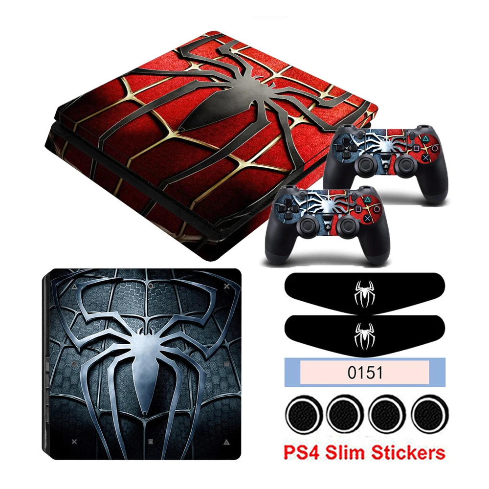 Спайдермен стикер s для Playstation 4 тонкая консоль и контроллер PS4 тонкие виниловые