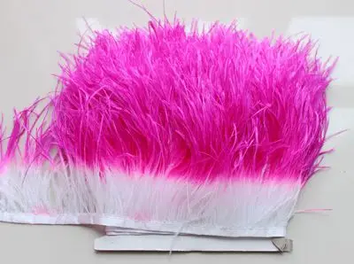 Красочные страусиное перо отделкой из страусиных перьев Отделка бахрома