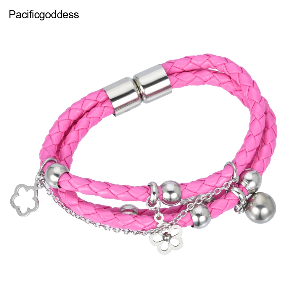 Браслет и браслеты четыре цвета на выбор кожаный браслет из нержавеющей стали