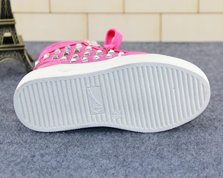 Осень дети обувь девочки заклёпка свободного покроя воздухопроницаемый