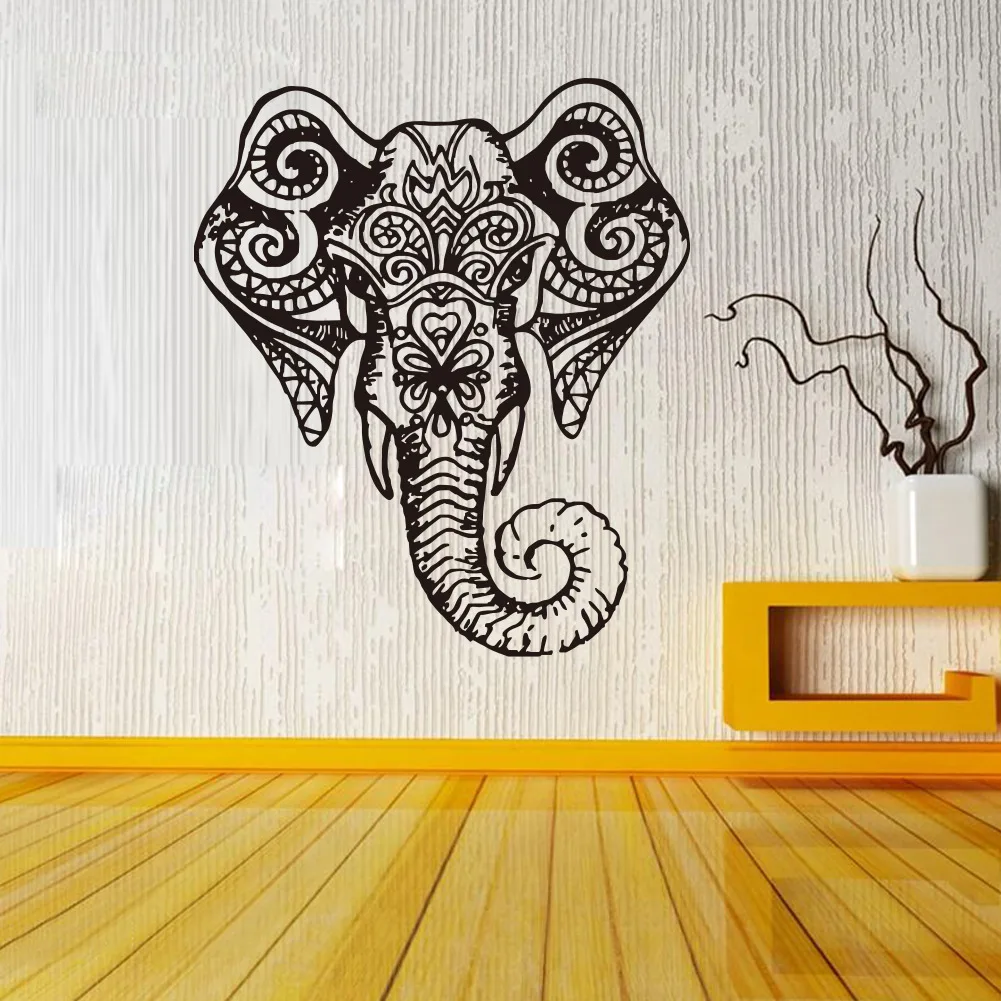 Индивидуальные индийские резные декоративные виниловые наклейки на стену с