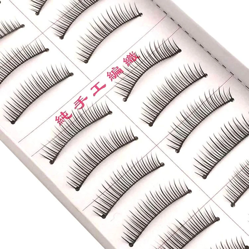 Ресниц 10 пар ручной работы ложные накладные ресницы пучок естественной красоте