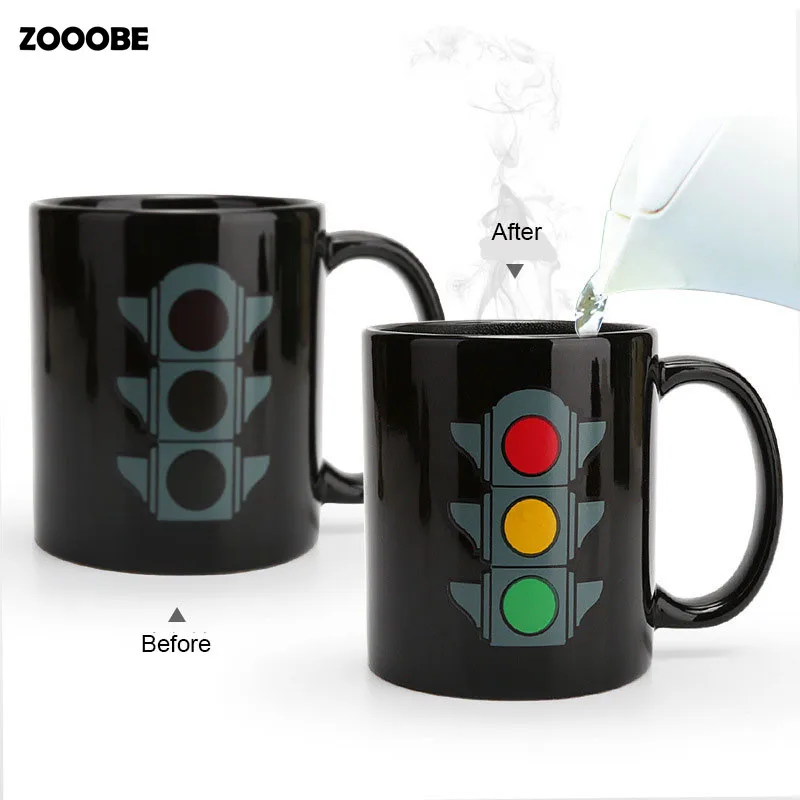 Креативные подарки ZOOOBE волшебный светофор кружки для кофе молока чашка горячих