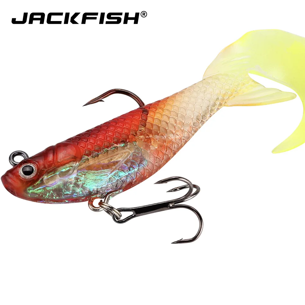 JACKFISH Мормышка мягкая рыболовная приманка 1 шт. светящаяся искусственная 9 7 см/13 г