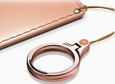 Универсальный металлический ремешок для ключей, ремни для телефонов iPhone 7 Plus 8 6 S, брелок, ремни, держатель для мобильного телефона, подставка, аксессуары - Цвет: rose gold