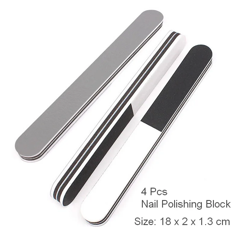 4Pc BBT033 AddFavor 4 шт. мелкая губка для ногтей полировщик Маникюрный Инструмент пилочка для ногтей блок лак для ногтей пена наждачная бумага EVA пилка для ногтей полировщик - Цвет: 4Pc BBT033