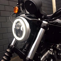 universal 5 75 inch 45w motorcycle dot led headlights approved projector universal motorcycle headlights
