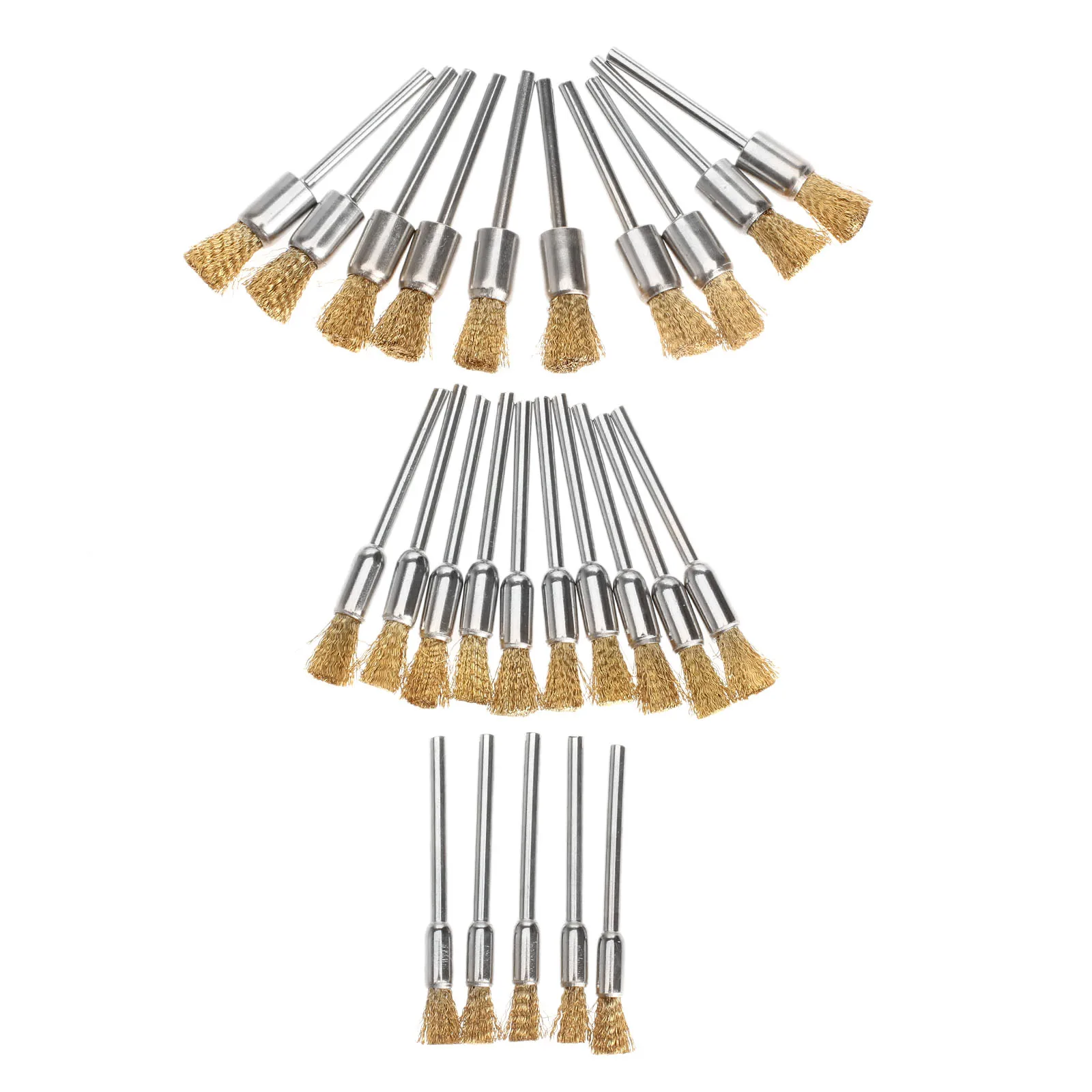 25 шт. Dremel аксессуары латунные щетки колеса провода роторные инструменты Burr