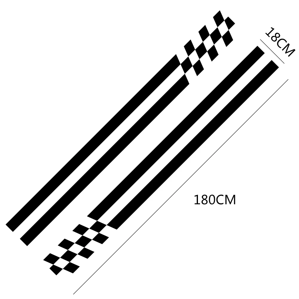 Автомобильные полосы дверная боковая юбка Виниловая наклейка для Mini Cooper One JCW S R60