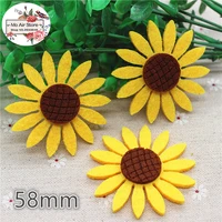 468cm non woven patches sunflower felt appliques for clothes sewing supplies diy craft ornament