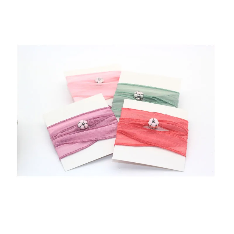 Новое поступление 10 цветов сари шелковая лента обертка для йоги с розовым