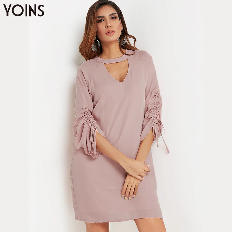 YOINS/2019 осенне-зимнее женское платье Платье в стиле ретро Повседневное пляжное