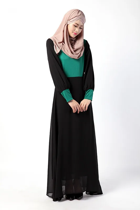 Новое модное мусульманское женское платье abaya Дубай jibabs кафтан с длинным рукавом