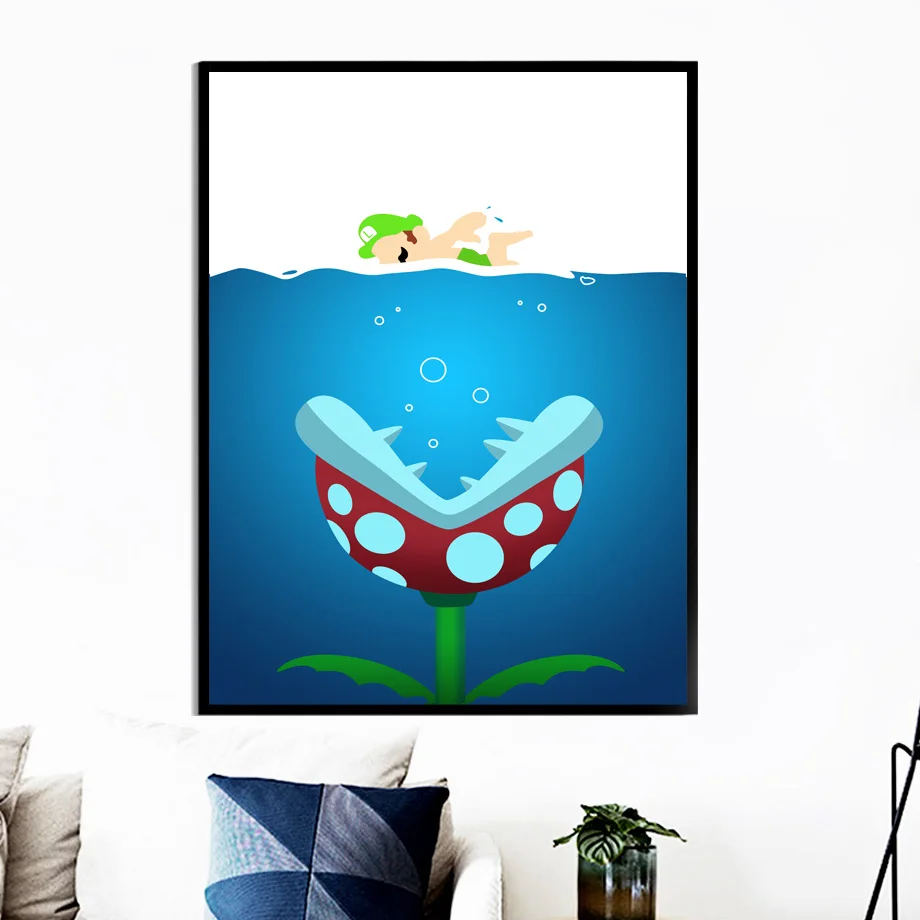 

Cartoon Game Baby Kids Room Nordic Poster Nursery Wall Art Canvas Painting Wall Pictures For Living Room Decor Gift Unframed
