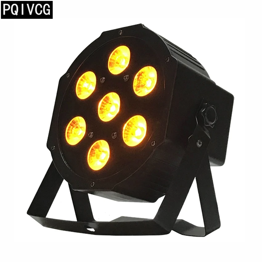 

7x18w 6in1 led Par light RGBWA+UV 6in1 flat par led dmx512 disco lights professional stage dj equipment