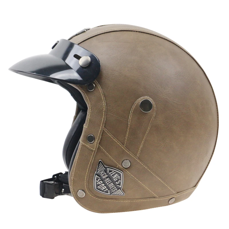 Мотоциклетный шлем ручной работы 100% кожаный чехол в винтажном стиле для кафе