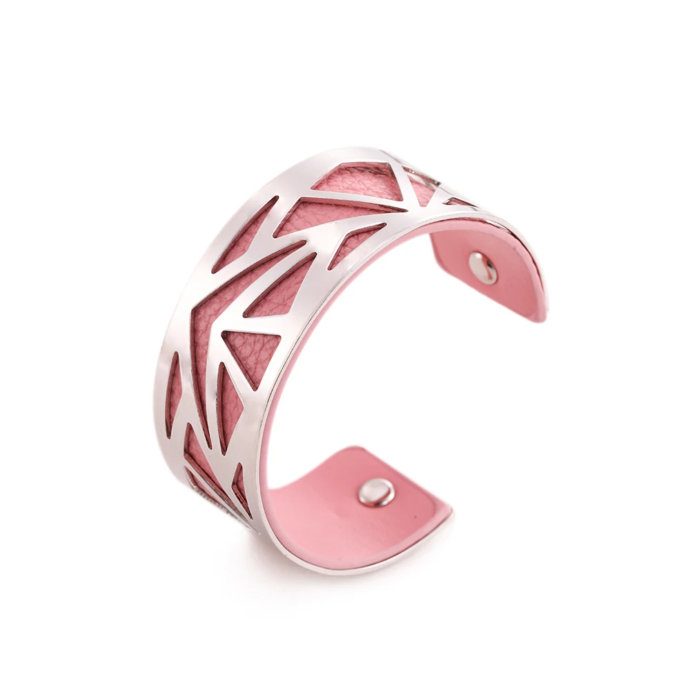 PINK 1 SKYRIM, 16 цветов, Браслет-манжета, кожа, серебро, золото, жоржет, индийские ювелирные изделия, Pulseiras Love, браслеты для женщин, Femme - Окраска металла: PINK 1