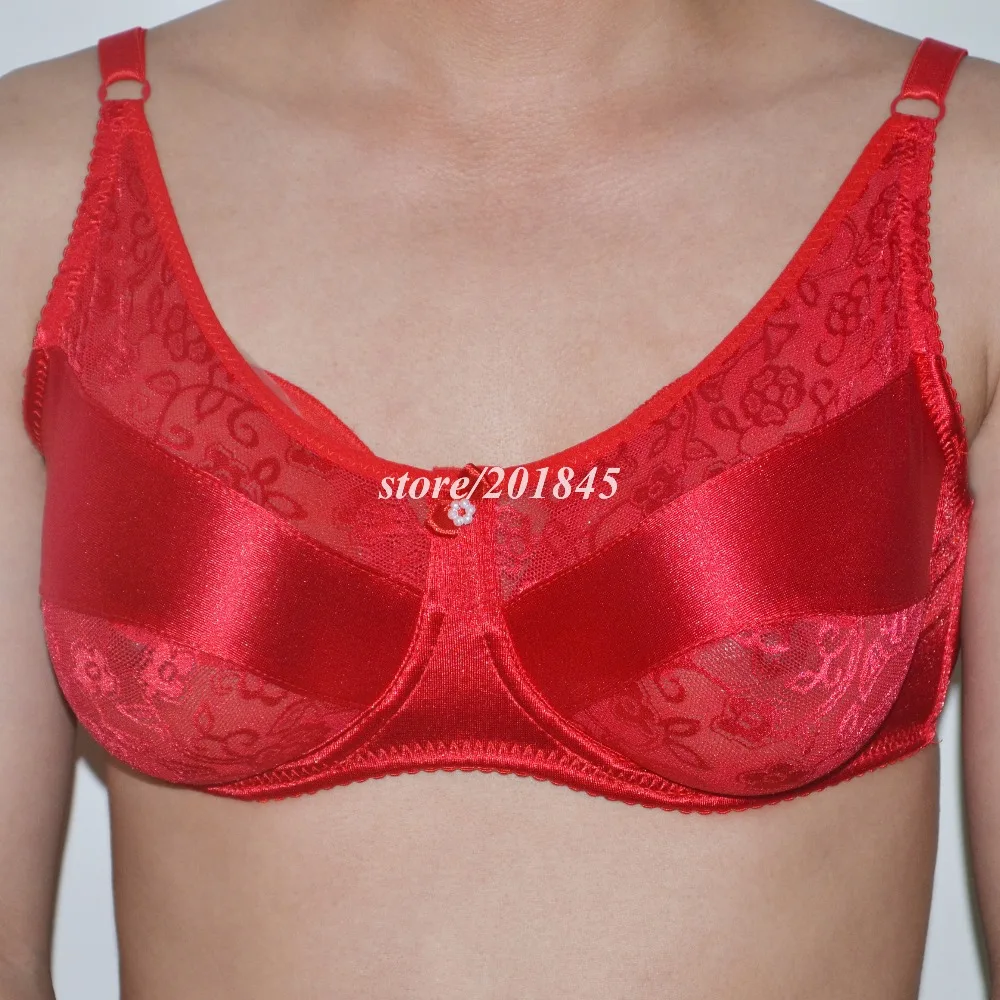 

New Hot 1Pair XL Size(1000g) Silicone Breast Forms Artificial Fake Huge Crossdresser Forms False Boobs With A Red Bra