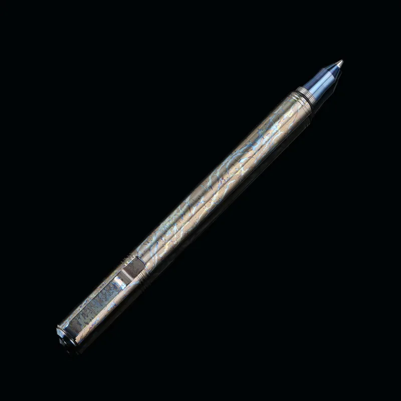 Titanium version CH титановый сплав углеродное волокно тактическая ручка стекло сломанный конус долото Многофункциональный Открытый Кемпинг обороны ежедневно EDC инструменты - Цвет: Titanium version