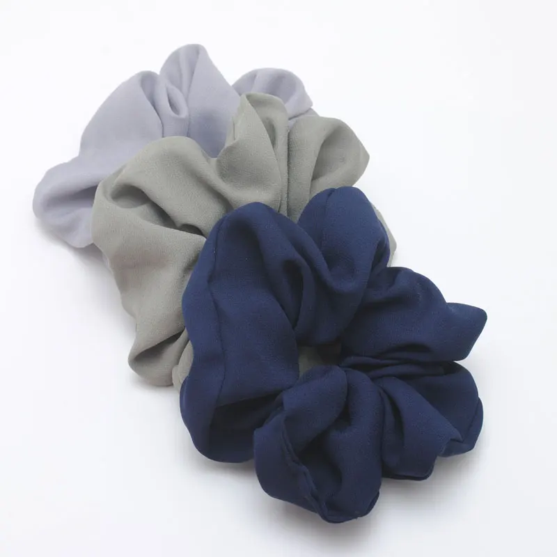 Silver L Moss Navy Комплект одежды из 3 предметов шифон Для женщин резинка для волос мягкая резинка для волос Одежда высшего качества волосы галстук девушки хвост держатели аксессуары для волос - Цвет: Silver L Moss Navy