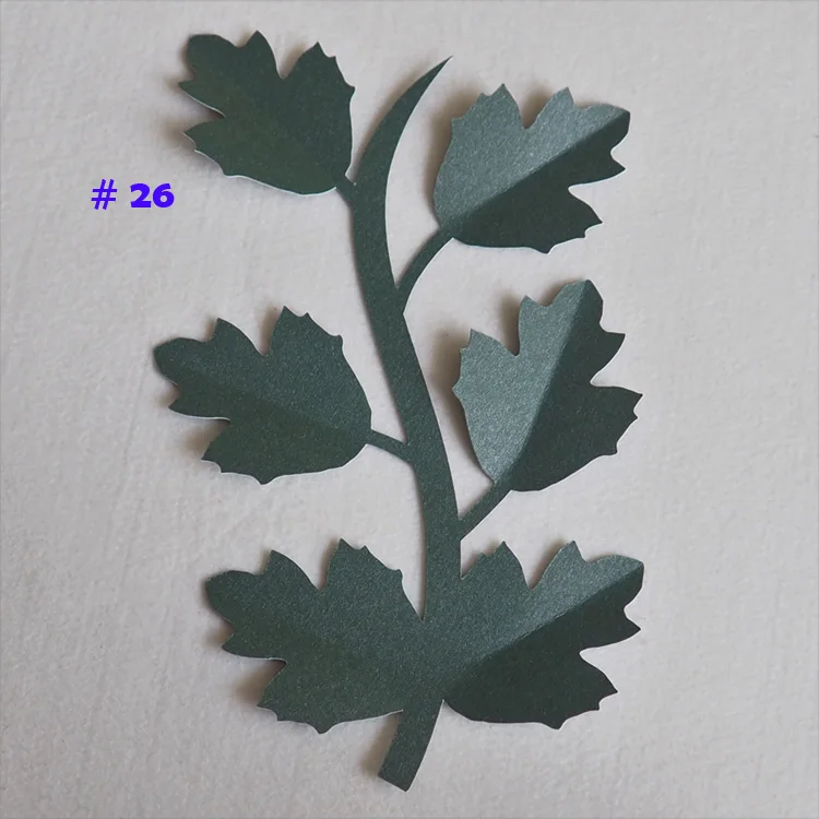 No 26 DIY Искусственные цветы Leave Fleurs Artificielles фон совпадающие листья гигантские бумажные листья Свадебная вечеринка Декор детский душ - Цвет: No 26
