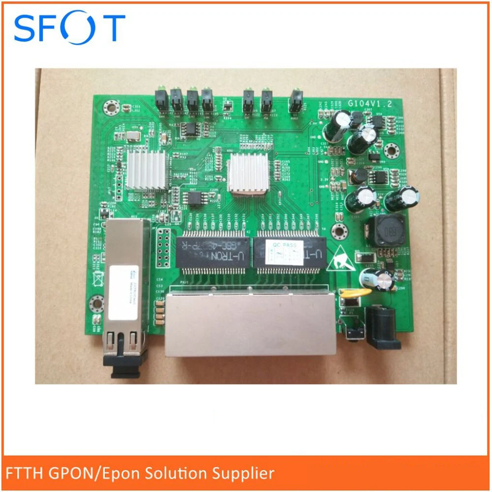 

PCB board, PD with 4GE ethernet ports, reverse POE optical network EPON ONU, 4 ports PCB board