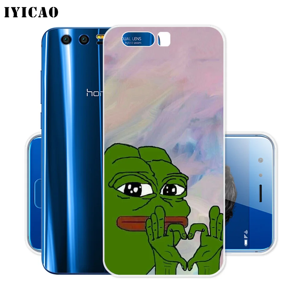 Мягкий силиконовый чехол IYICAO Pepe the Frog для Huawei Y9 Y7 Y6 Prime 2018 Honor 8C 8X 8 9 10 Lite 7X 7C 6A 7A Pro |