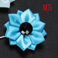 M5 BoYuTe, 10 шт., высокое качество, ручная работа, ткань, цветок, лацкан, булавка для жениха, свадебная бутоньерка, нагрудные булавки для мужчин, броши - Окраска металла: M5