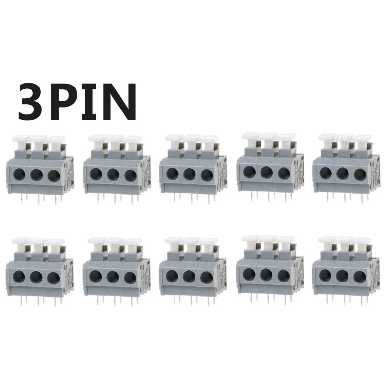 Фото 10 шт. KF235 5 0 мм Шаг платы PCB без винтов клеммные разъемы 2/3/4pin Терминалы 10 шт. KF235 5 0 мм Шаг платы PCB без винтов клеммные разъемы 2/3/4pin Терминалы
