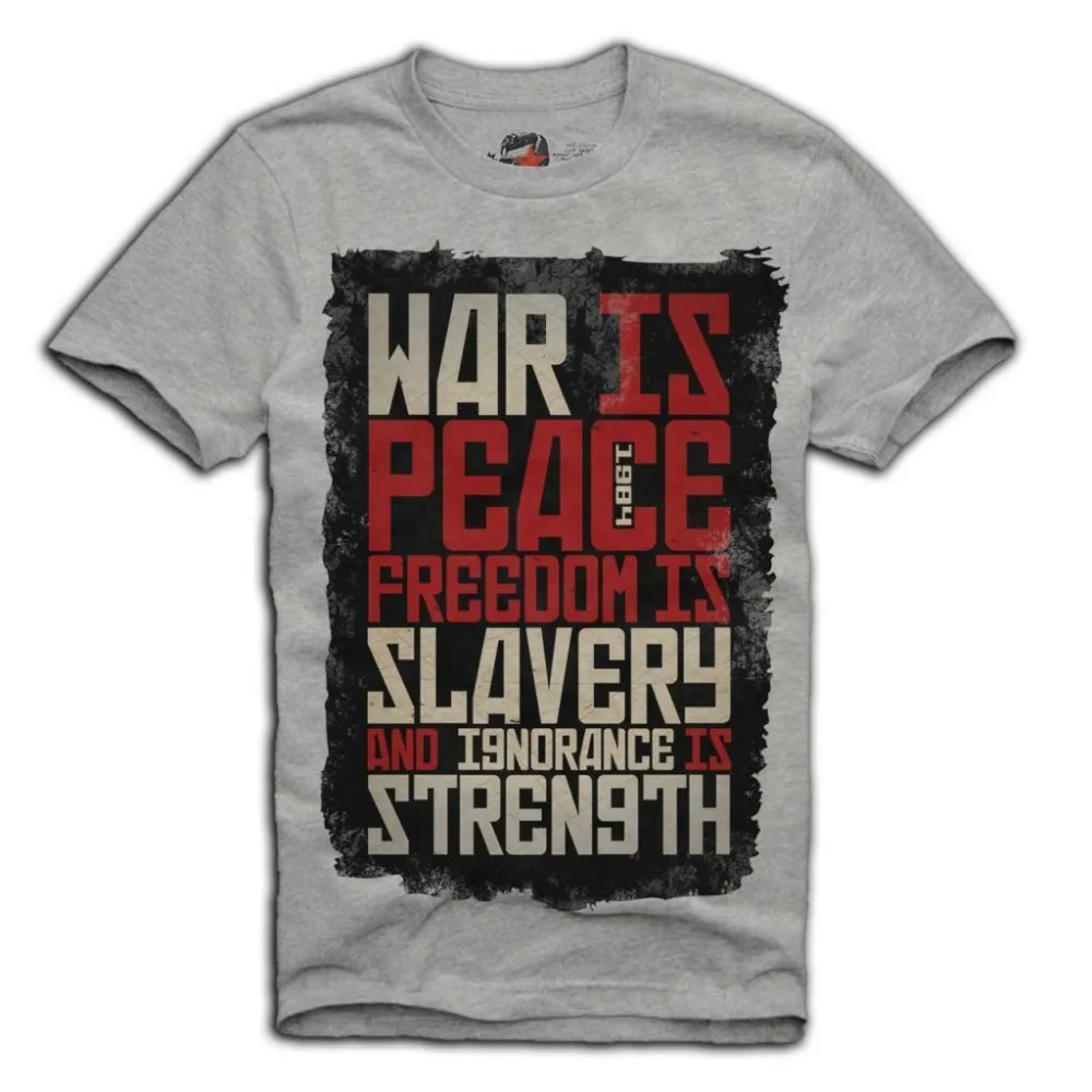 War Is Peace Freedom rababty Джордж орвелл 1984 футболка Nsa 2019 новейшие мужские забавные модные