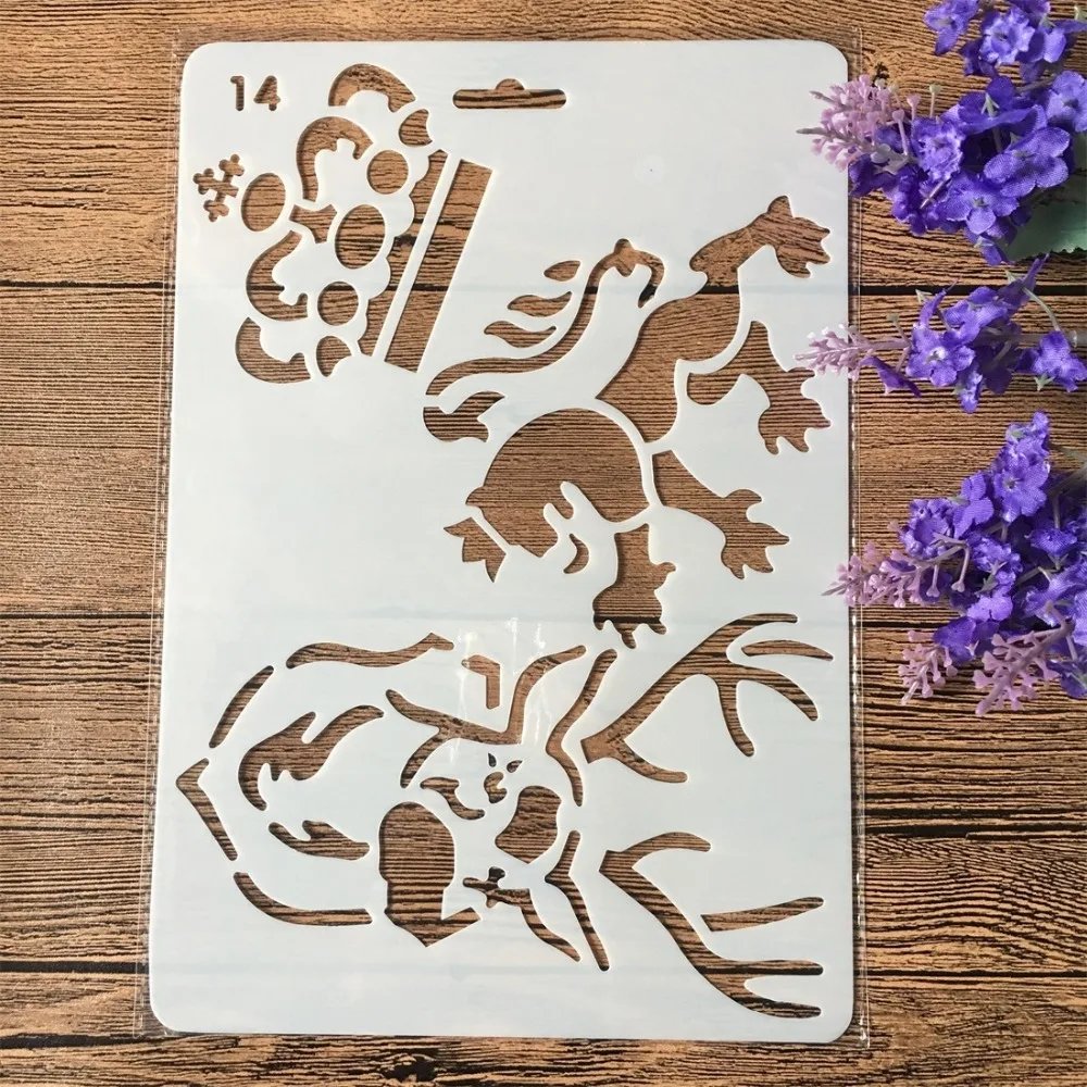 2 шт. 27 см Корона роза цветок DIY ремесло наслоения трафареты живопись штампованная