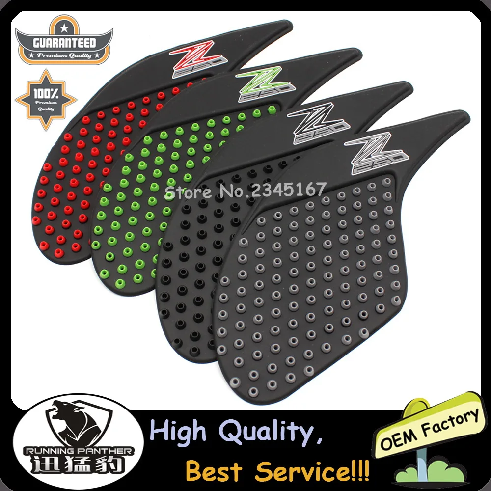 

2017 New Hot Sale Traction Tank Pad Side of the rubber grip gas protector for Kawasaki Z250 2014 knee Free Shipping