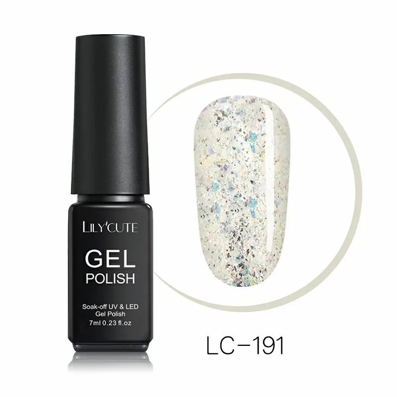 LC-191 LILYCUTE, 7 мл, блестящий УФ-Гель-лак, розовый, цветной, блестящий, долговечный, из натуральной смолы, замачивается, Гель-лак для ногтей, дизайн - Цвет: LC-191