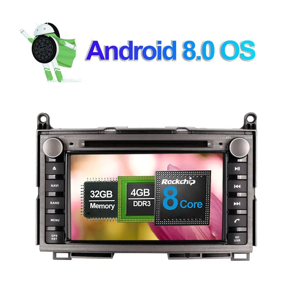Автомобильный мультимедийный плеер 7 дюймов Android 8 0 Восьмиядерный процессор ОЗУ 4