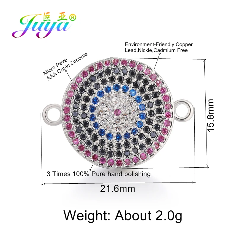 Juya DIY радужные кристаллы Греческий Турецкий счастливый сглаз амулеты
