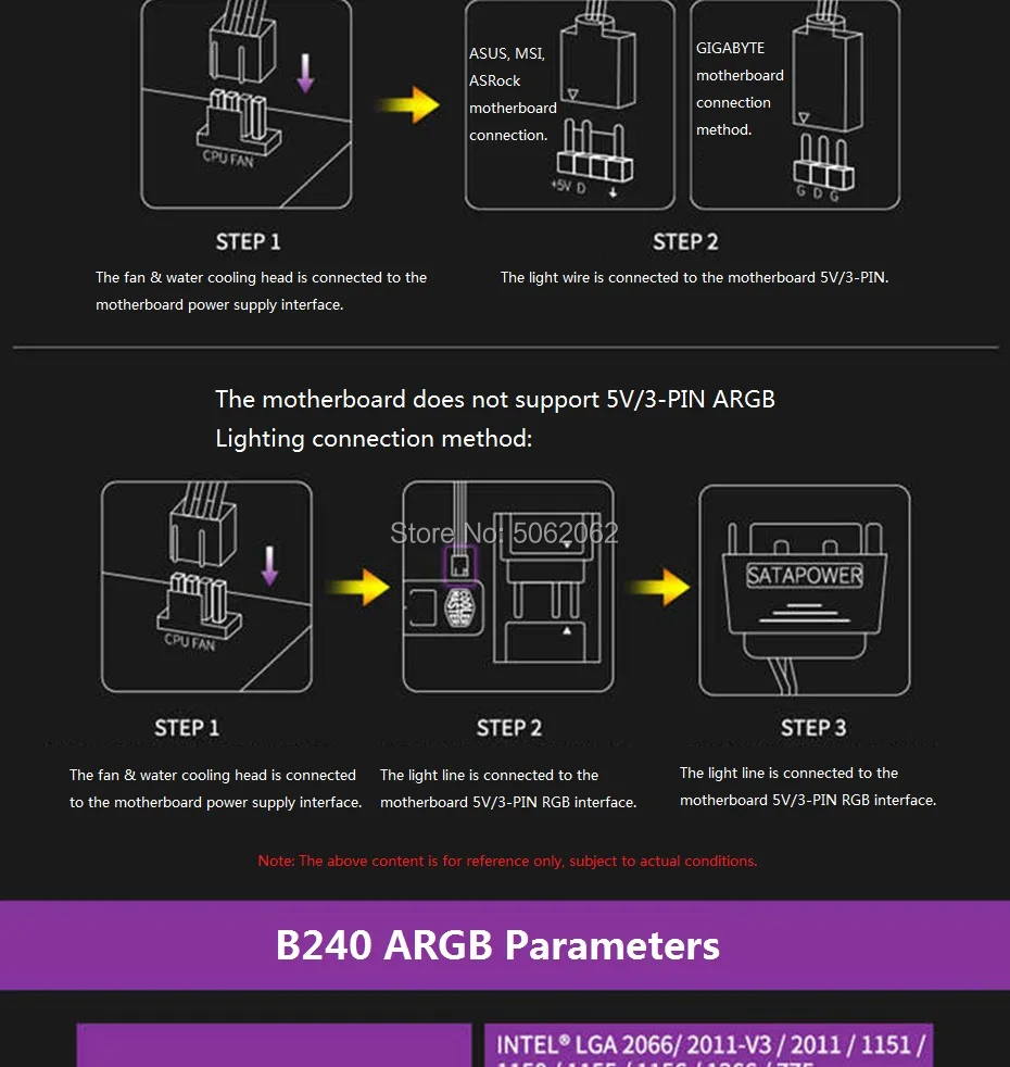 Cooler Master MLW-D24M-A16PA-C1 B240 ARGB cpu кулер для воды двойной 120 мм адресуемый RGB вентилятор cpu жидкостное охлаждение для Intel/AMD