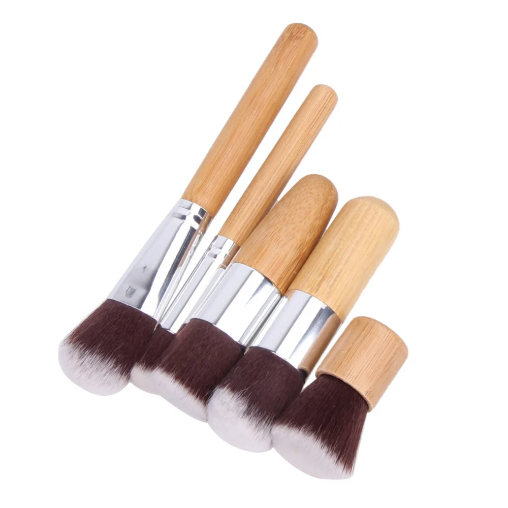 11 шт. натуральные зеркальные косметические кисти|makeup brushes with bag|makeup brushesbamboo makeup brush