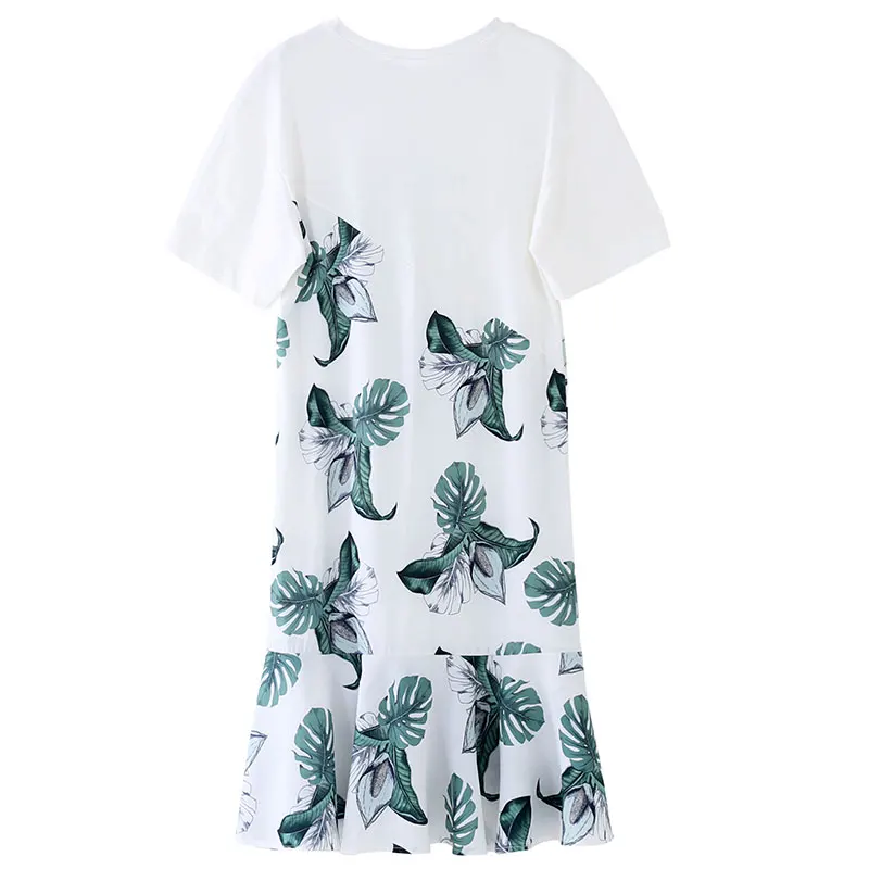 Летнее Новое поступление женское кружевное платье с оборками элегантное