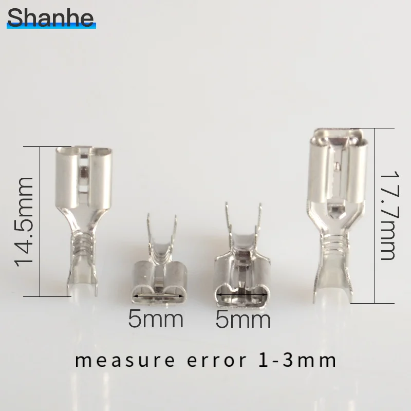 Обжимная Клемма 4 8 мм 50 гнездовых разъемов + чехол|spade connector|female spade connector4.8mm crimp terminal