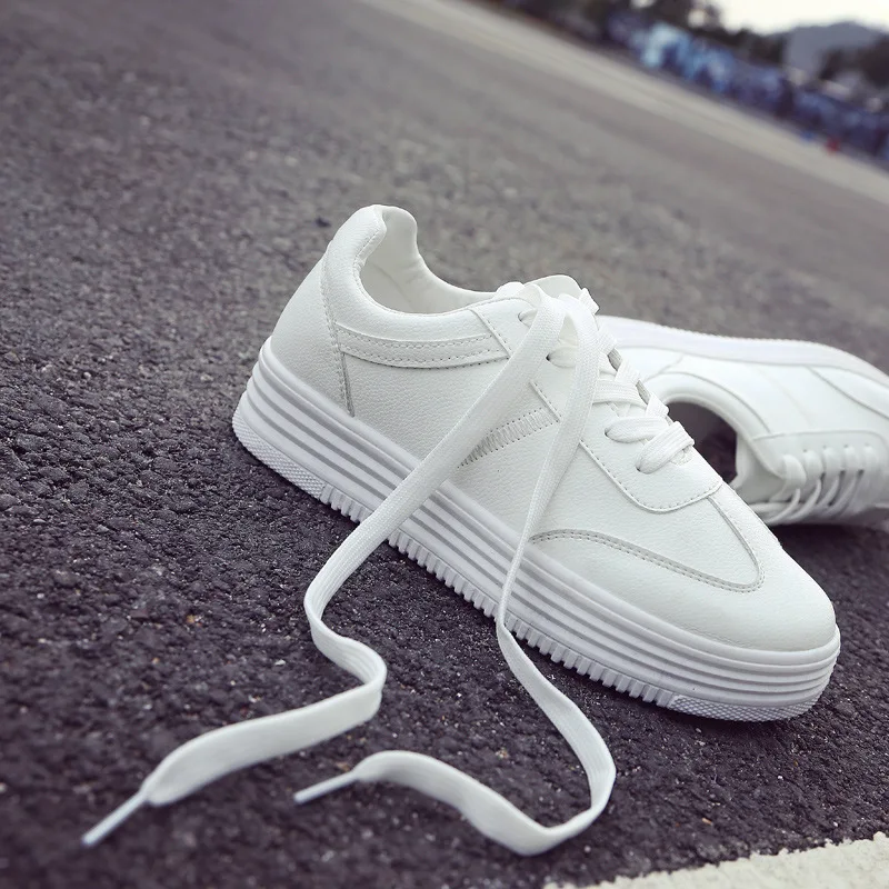 Summer White Women Running Shoes Color Lace Up PU Flats Breathable Durable Walking Sports Multiple Styles | Спорт и развлечения