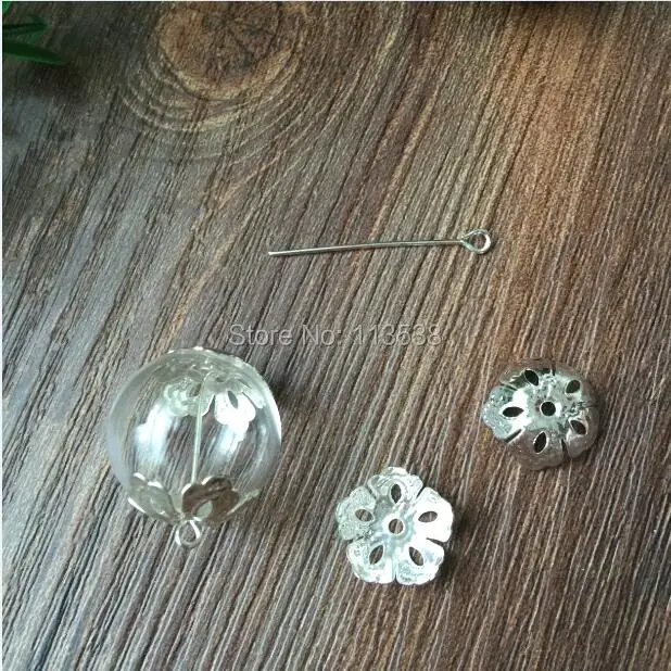 Большой стеклянный флакон с двумя отверстиями каждой стороны 30 мм шапочки