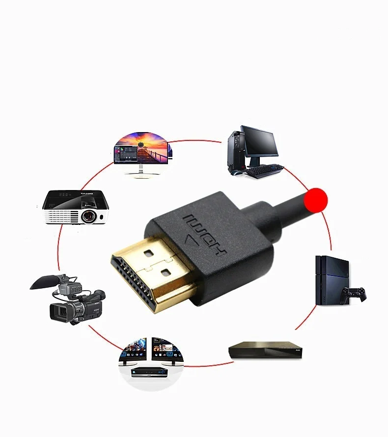 Тонкий HDMI кабель 200 шт./лот 6 футов = 2 м с Ethernet 1 4 для HD TV/Xbox 360 / PS3 Playstation 3 SkyHD Blu Ray DVD|hdmi