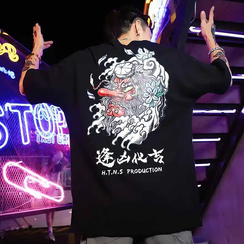 2019 Summer New Hip Hop "Turn calamities into blessings" Pattern Casual Short Sleeve Fashion Harajuku Tees Streetwear TShirts |