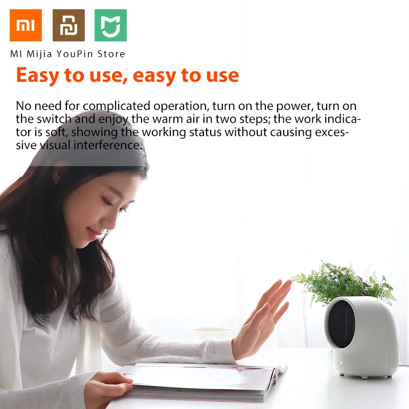 Xiaomi Mini Warmbaby тепловентилятор милый маленький нагреватель Настольный теплый электронный портативный обогреватель для зимы домашний офисный обогреватель