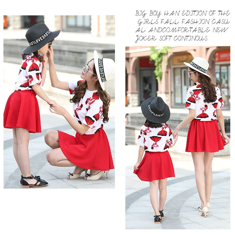 Семья соответствующие наряды лето мать дочь clothing sets 2017 семья посмотрите половина