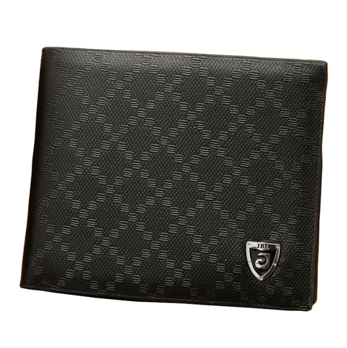 Лидер продаж модный мужской кошелек в клетку 3 сложения 2 банкнота черный