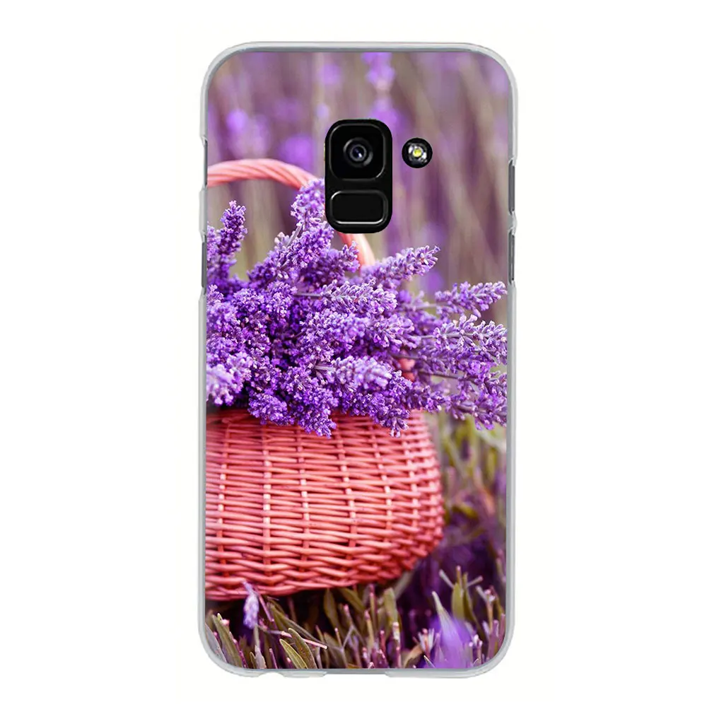 H2 Простой жесткий чехол для телефона с лавандовыми фиолетовыми цветами для samsung Galaxy A6 plus 7 8 9 A10S 20S 20E 30S 40S 50S 60 70S - Цвет: H2