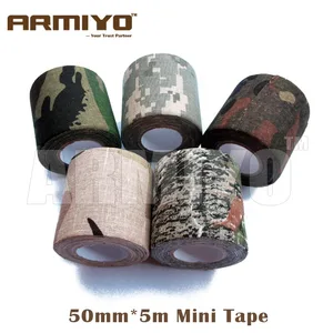 Охотничьи аксессуары Armiyo Mini 50 мм * 5 м, Камуфляжная Лента, тканевый воздуховод, водонепроницаемый Изолированный лесной бионический CP полевой джунглей 5 цветов