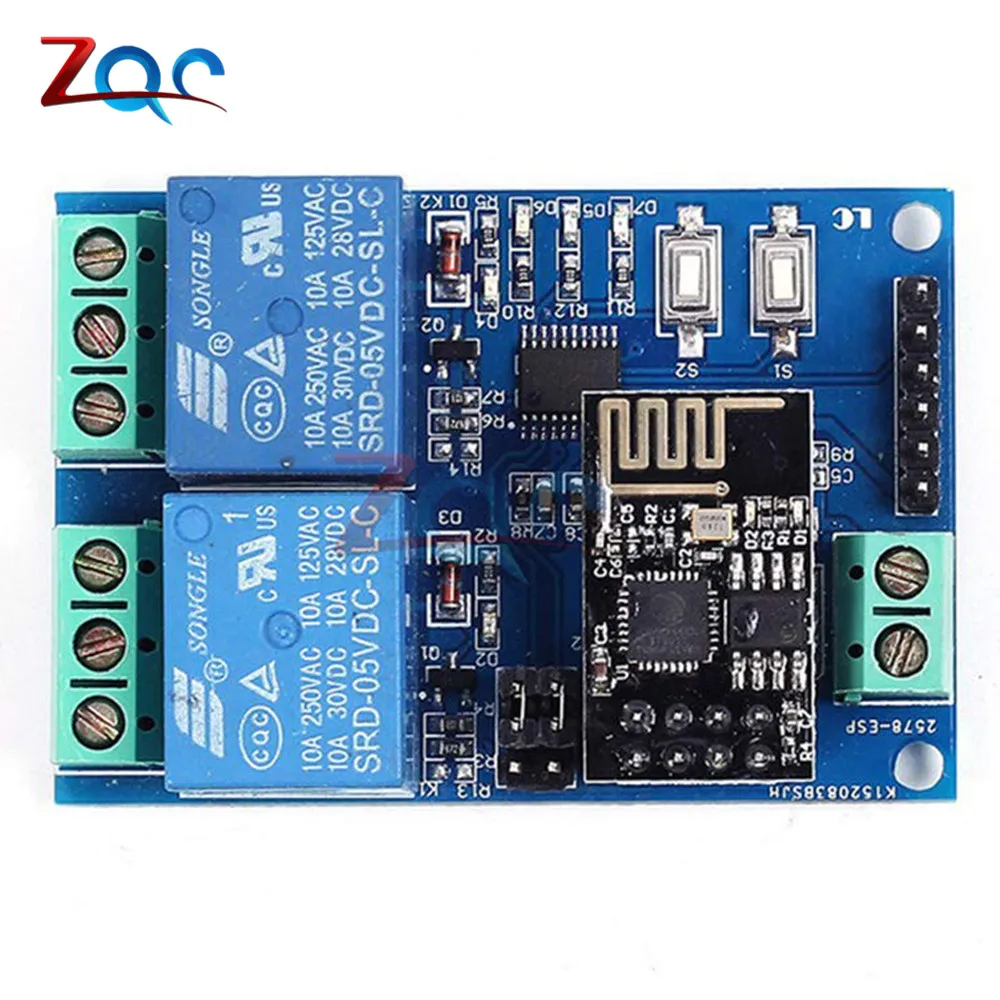 DC 5V ESP8266 ESP 01 2 WiFi реле канала модуль канальный релейный для IOT умный дом с помощью